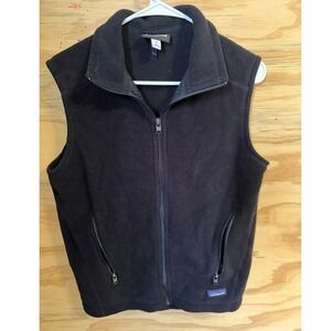 Patagonia Synchilla Fleece Vest Adults Small Full Zip Outdoor Black
